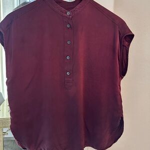 Banana Republic Maroon Silk Blouse